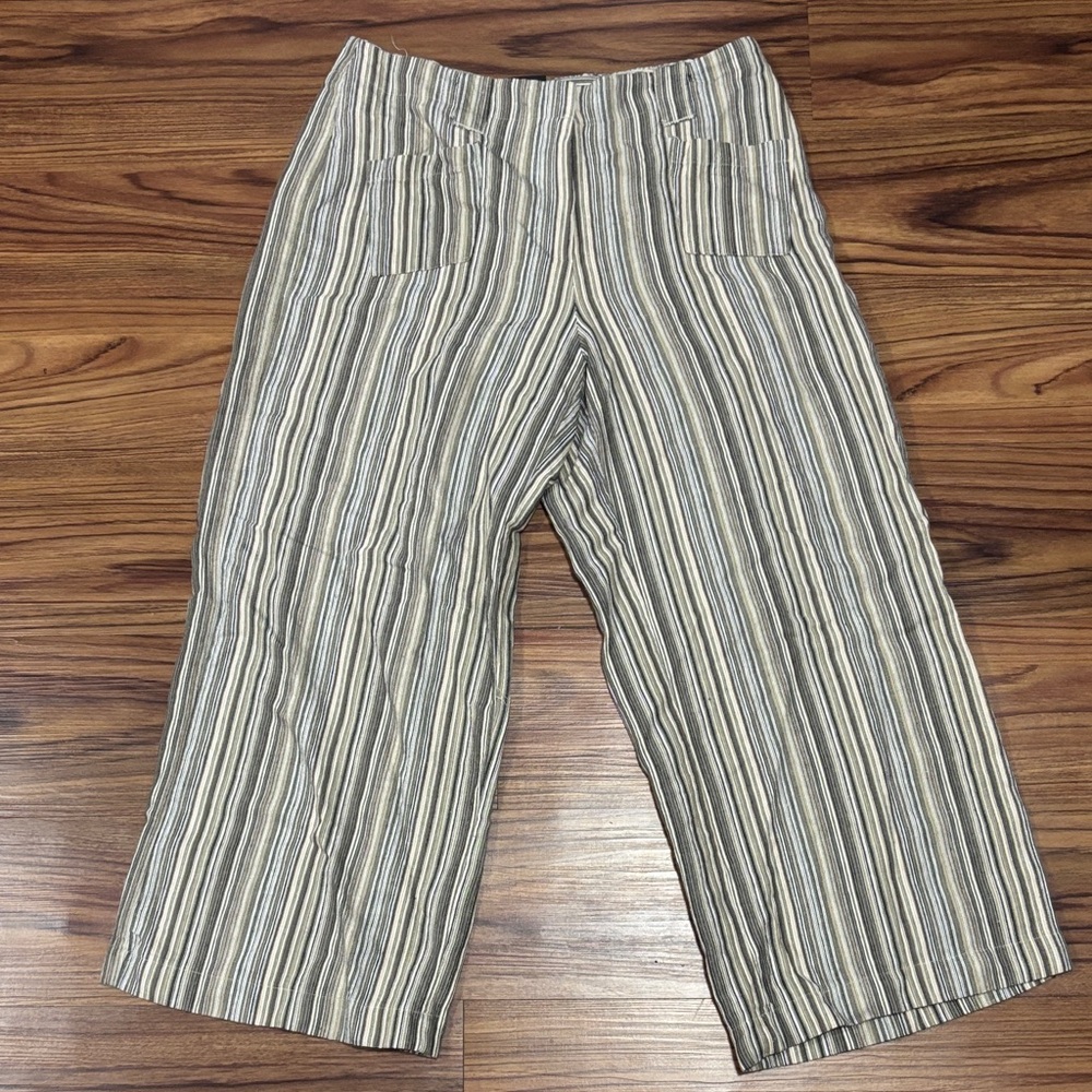 Y2K New York & Company Striped Wide-Leg Pants